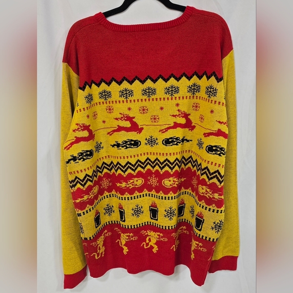Fireball whisky Shinesty men 2XL ugly tacky Christmas knit sweater, whimsical - Picture 5 of 6
